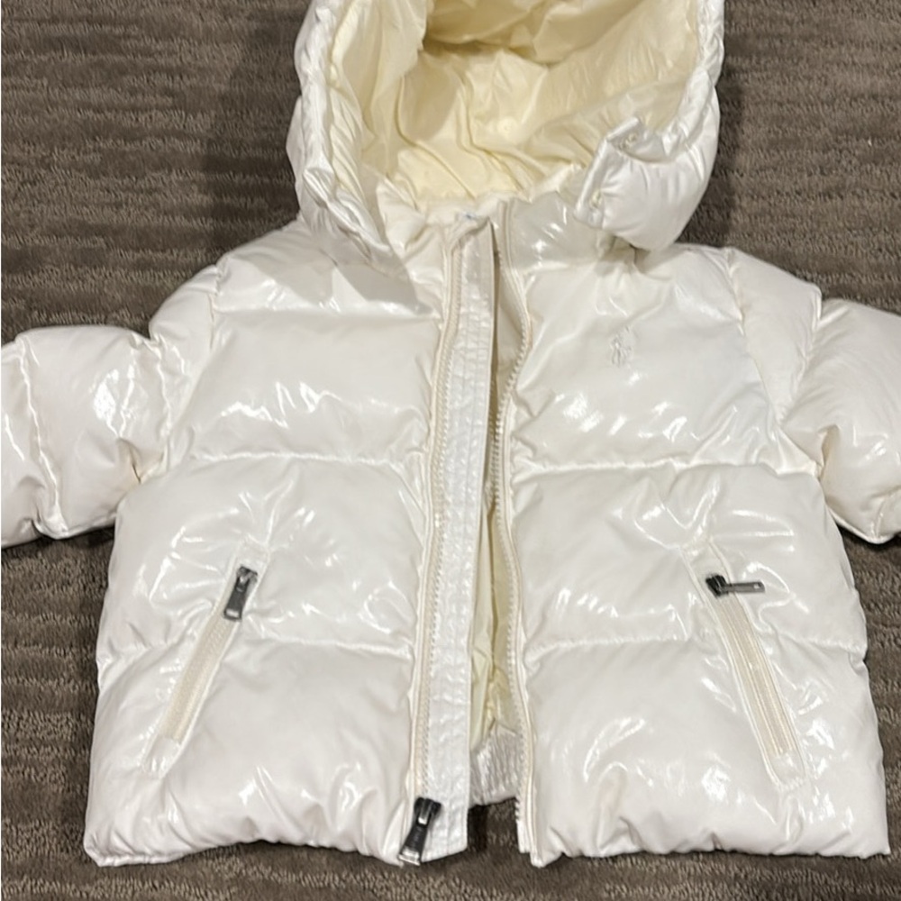 Polo by Ralph Lauren White Puffer Jacket with Hood